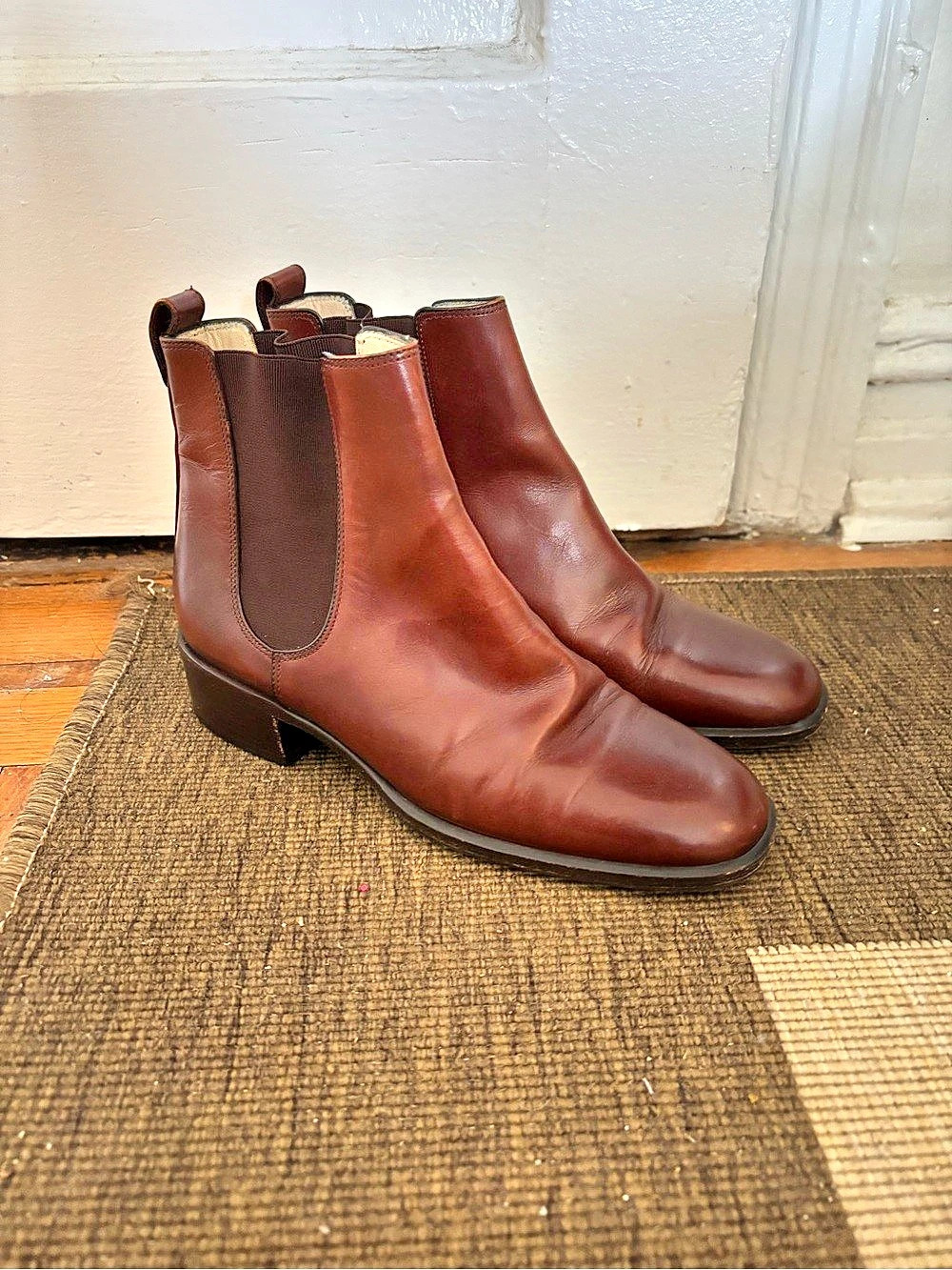 Bally Liona-U Leather Chelsea Ankle Boots Brown US 5